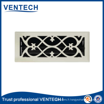 Grille d&#39;inscription de plancher d&#39;air de couleur blanche pour l&#39;utilisation de ventilation